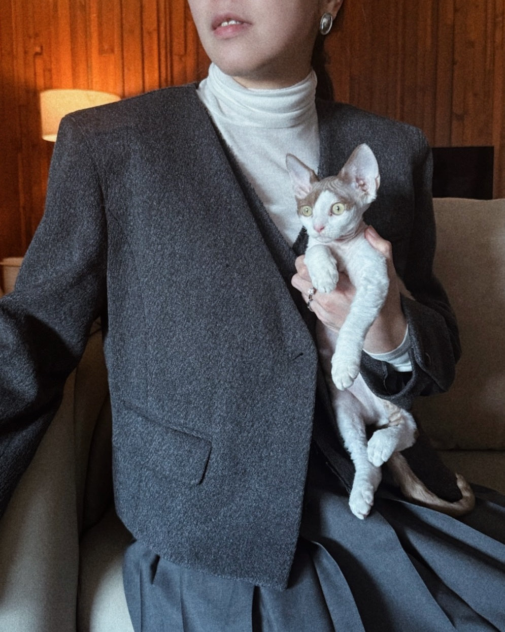 Sheer Wool-Blend Tutleneck - 2 Colors