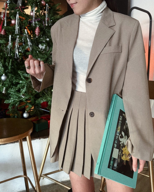 Pleated Skirt - Khaki