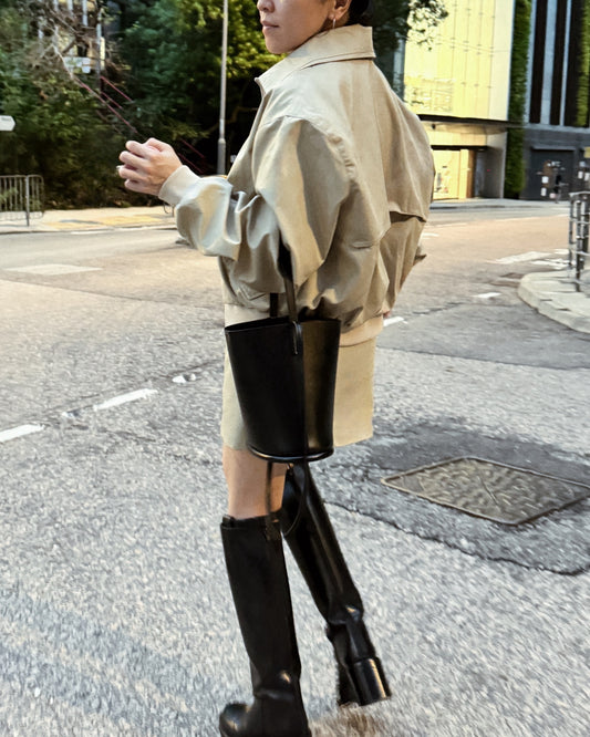 Poplin Blouson Jacket - Khaki