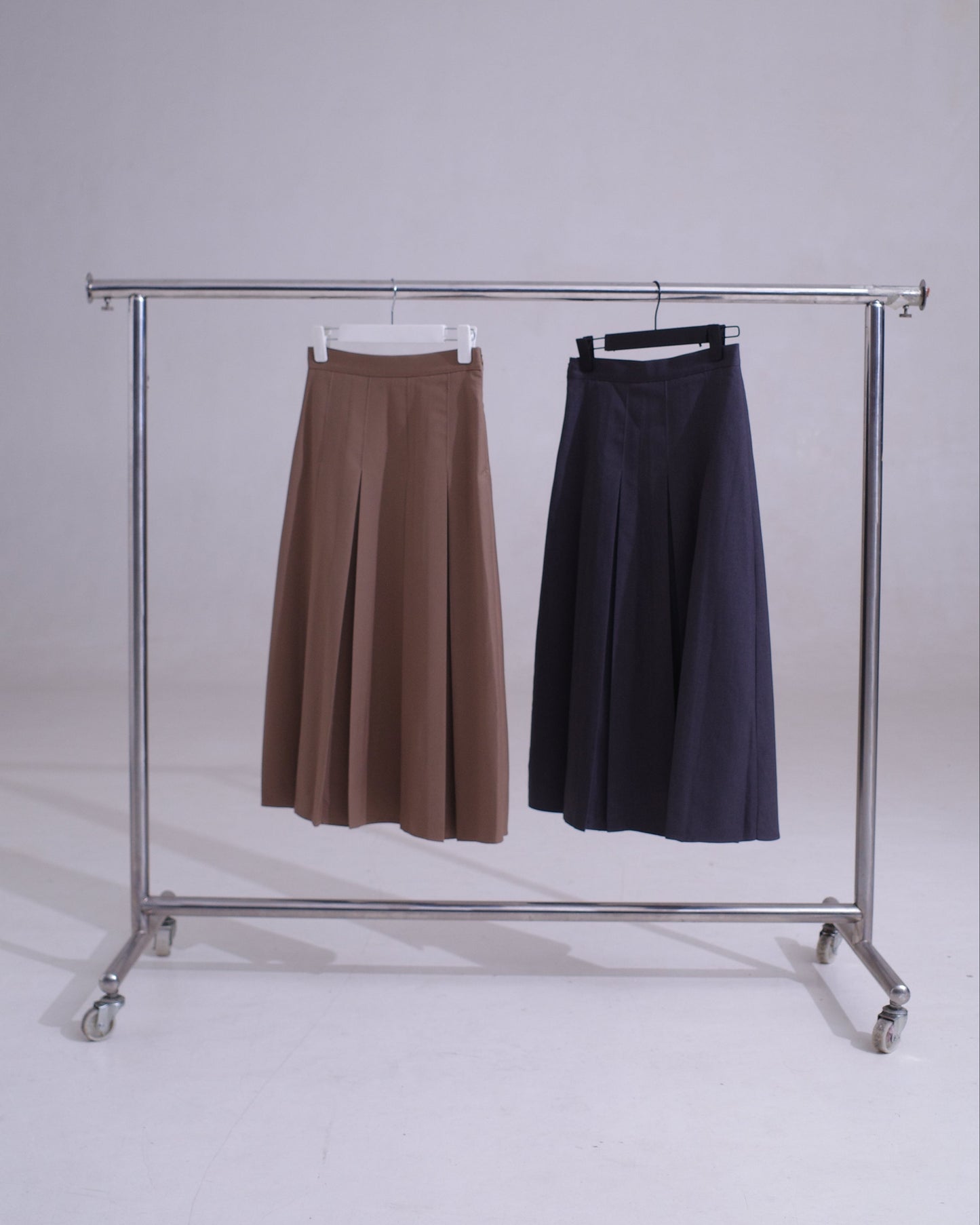 Pleated Midi Skirt - Charcoal