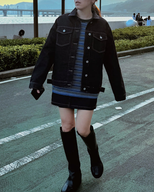 Indigo Heavyweight Blouson Denim Jacket